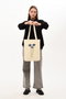 Zoozie Bags 1171 Bolso de Mano de Algodón Color Crema 35 x 40 x 8 cm